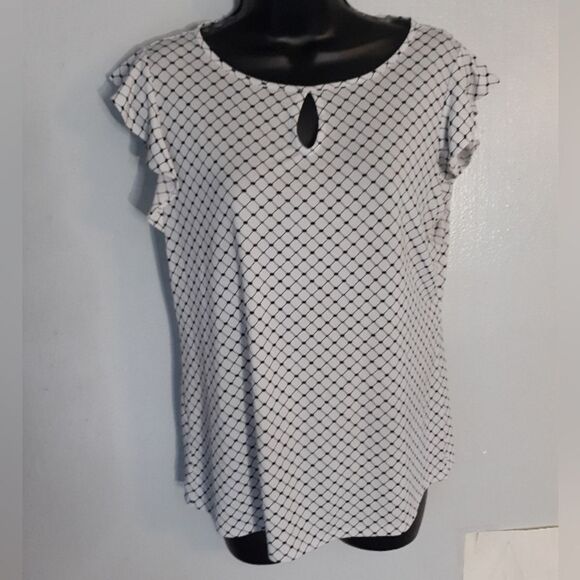 Worthington white and black blouse - Picture 1 of 4